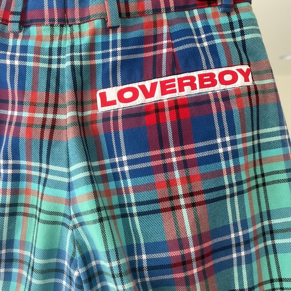 Charles Jeffrey LOVERBOY Red Blue Plaid Pants Women’s‎ XS (0) EUC - Picture 11 of 12